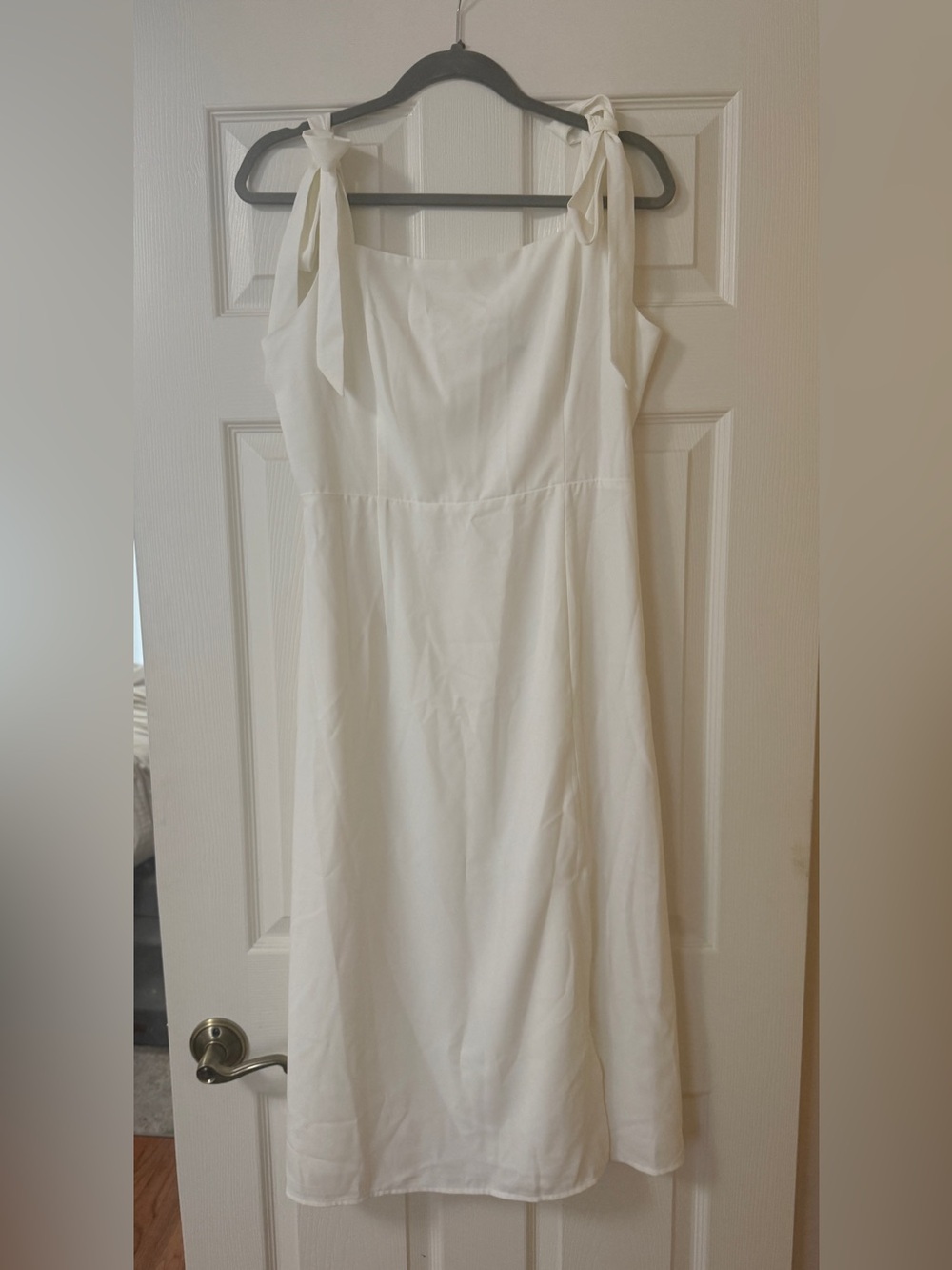 Petal and Pup White Tie-Shoulder Midi Dress